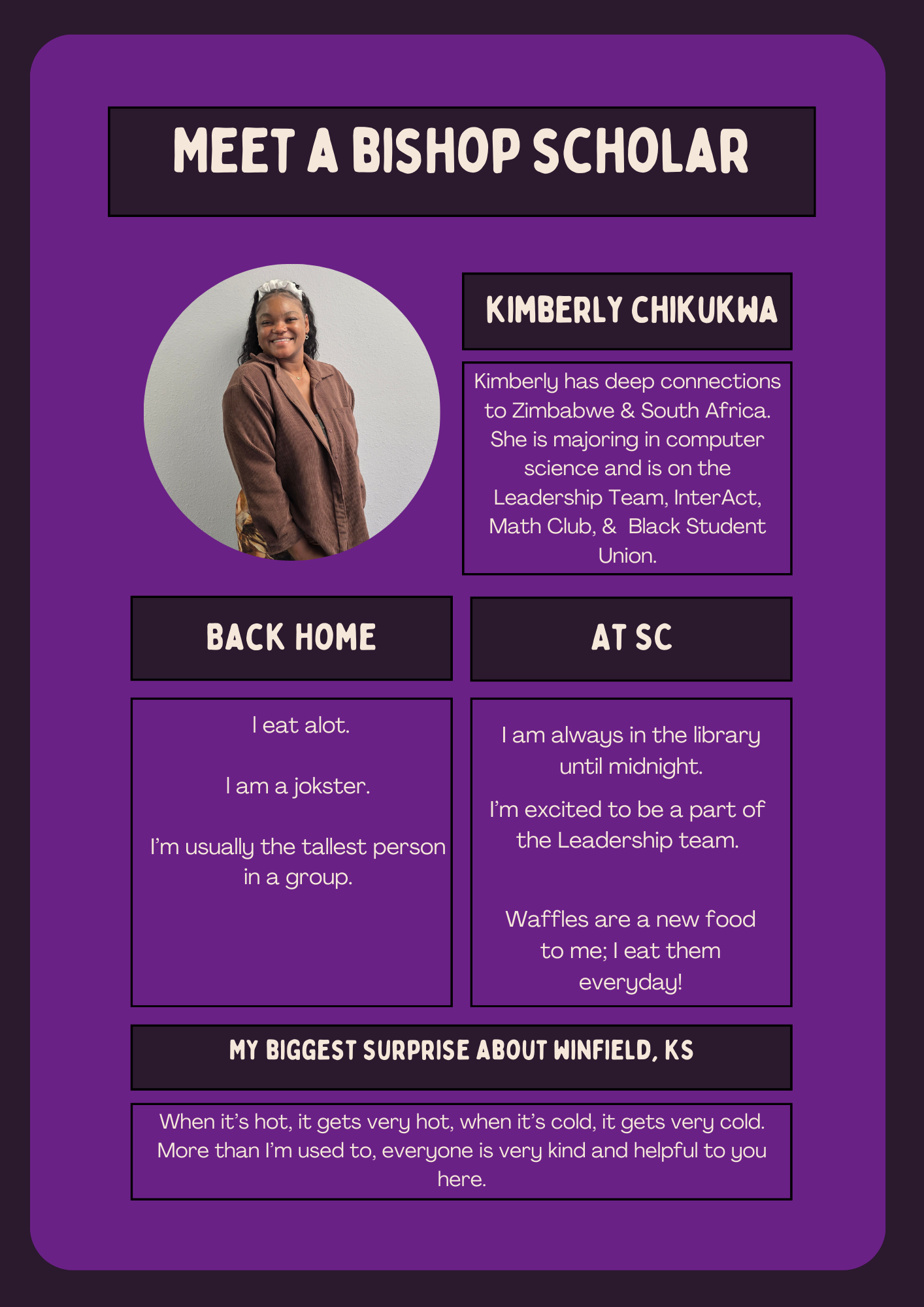 BS Profile - Kimberly Chikukwa