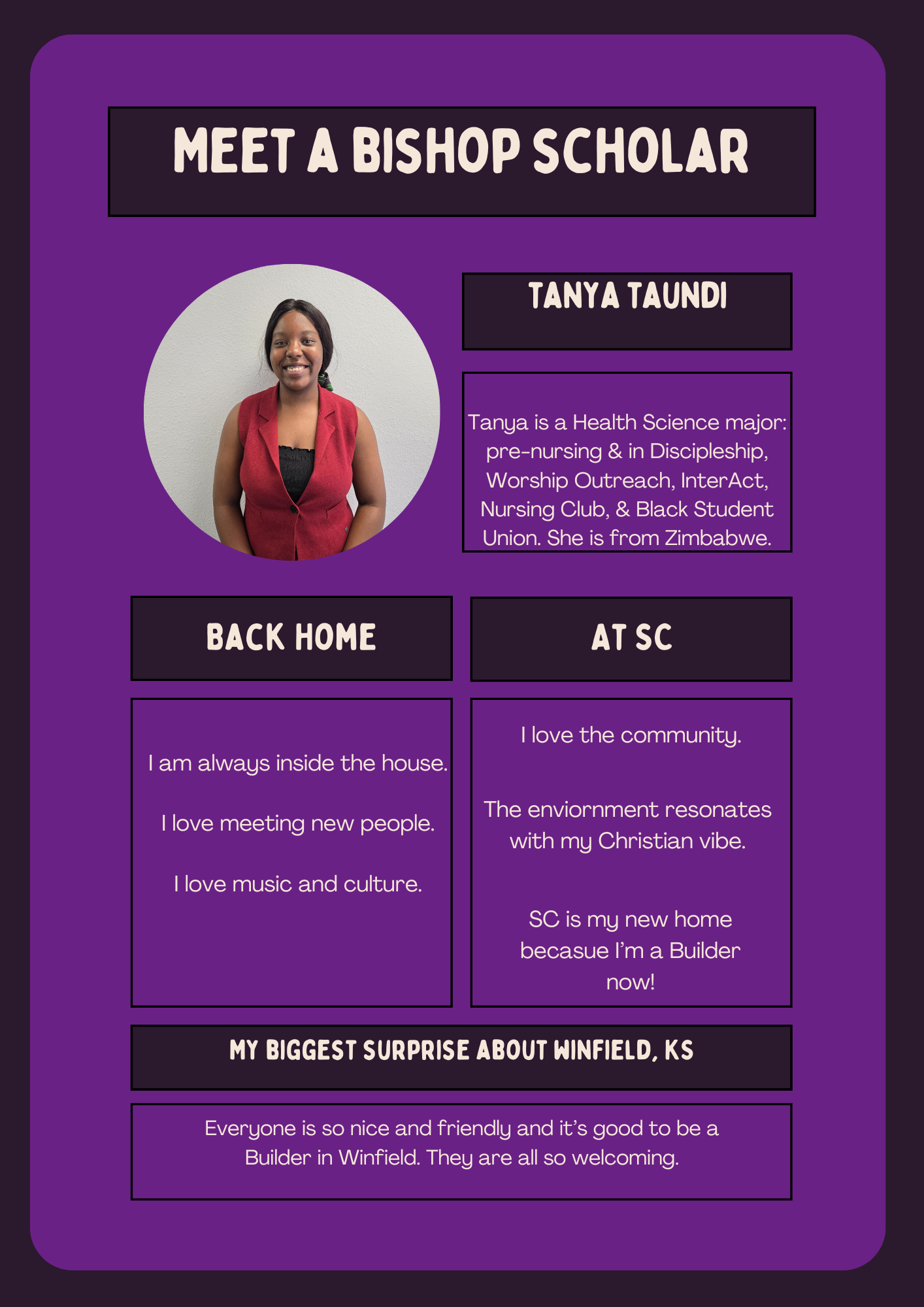 BS Profile - Tanya Taundi